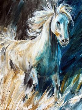 Image de la toile « Blanca » de Myrtha Pelletier