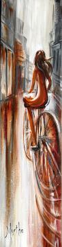 Image de la toile « Dimanche à vélo » de Myrtha Pelletier