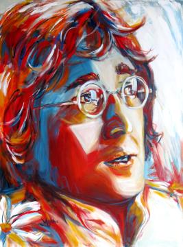 Image de la toile « Lennon - Vendue/Sold » de Myrtha Pelletier