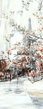 Image de la toile « Magnolias de Paris - Vendue/Sold » de Myrtha Pelletier