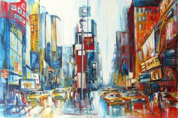Image de la toile « Times Square - Vendue/Sold » de Myrtha Pelletier