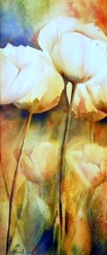 Image de la toile « Tulipes 1 (encre de chine) » de Myrtha Pelletier