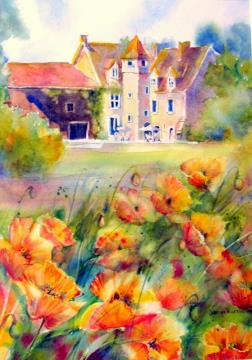 Image de la toile « Chateau de Provence » de Myrtha Pelletier