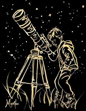 Image de la toile « Fan des Étoiles Vendu/Sold » de Myrtha Pelletier