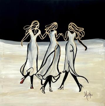 Image de la toile « La Danse » de Myrtha Pelletier