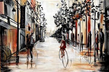 Image de la toile « Montréal en Vélo » de Myrtha Pelletier