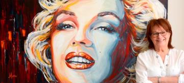 Image de la toile « Ms Marilyn - Vendue/Sold » de Myrtha Pelletier