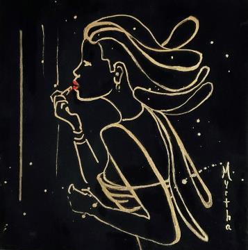 Image de la toile « Rouge » de Myrtha Pelletier