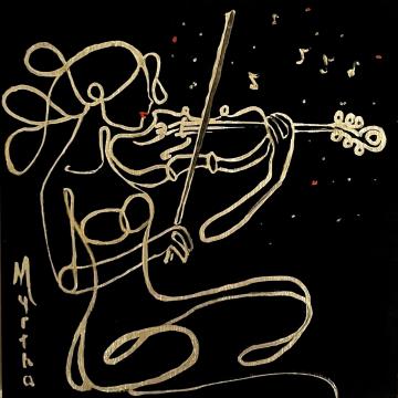 Image de la toile « Sonate » de Myrtha Pelletier