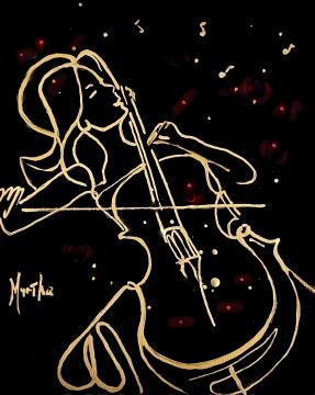 Image de la toile « Valse Vendu/Sold » de Myrtha Pelletier
